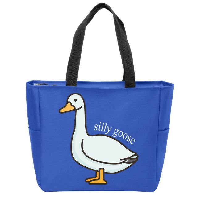 Silly Goose Funny Zip Tote Bag