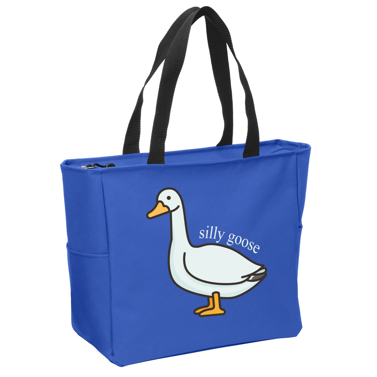 Silly Goose Funny Zip Tote Bag