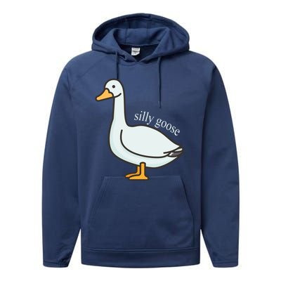 Silly Goose Funny Performance Fleece Hoodie