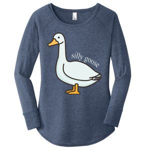 Silly Goose Funny Women's Perfect Tri Tunic Long Sleeve Shirt