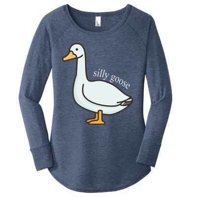 Silly Goose Funny Women's Perfect Tri Tunic Long Sleeve Shirt