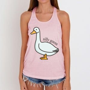 Silly Goose Funny Women's Knotted Racerback Tank