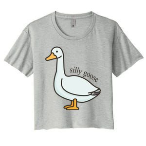 Silly Goose Funny Women's Crop Top Tee