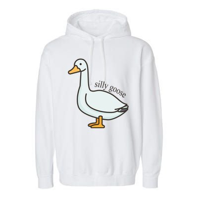 Silly Goose Funny Garment-Dyed Fleece Hoodie