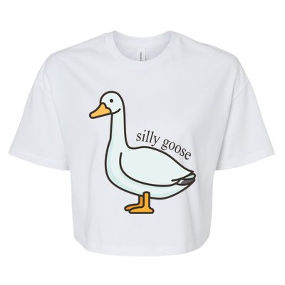 Silly Goose Funny Bella+Canvas Jersey Crop Tee