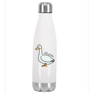 Silly Goose Funny Stainless Steel Insulated Water Bottle