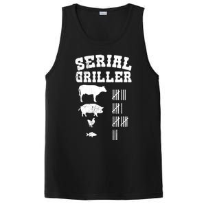 Serial Griller Fathers Day Funny Grilling Grill Bbq Master Gift PosiCharge Competitor Tank