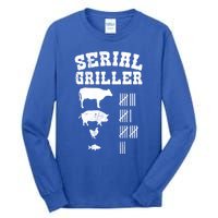 Serial Griller Fathers Day Funny Grilling Grill Bbq Master Gift Tall Long Sleeve T-Shirt