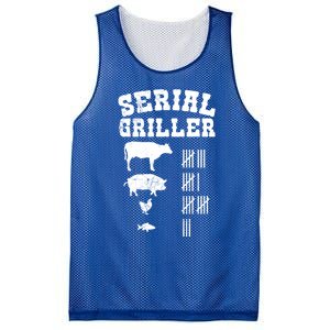 Serial Griller Fathers Day Funny Grilling Grill Bbq Master Gift Mesh Reversible Basketball Jersey Tank