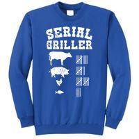 Serial Griller Fathers Day Funny Grilling Grill Bbq Master Gift Tall Sweatshirt