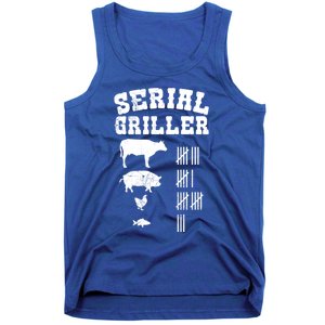 Serial Griller Fathers Day Funny Grilling Grill Bbq Master Gift Tank Top