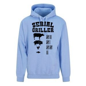 Serial Griller Fathers Day Funny Grilling Grill Bbq Master Gift Unisex Surf Hoodie