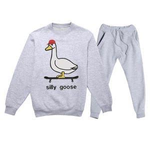 Silly Goose Funny Premium Crewneck Sweatsuit Set