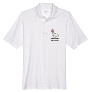 Silly Goose Funny Men's Origin Performance Pique Polo