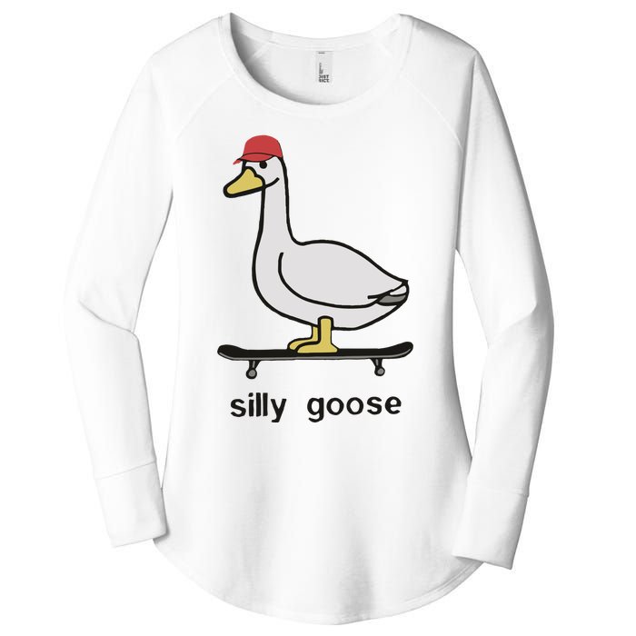 Silly Goose Funny Women's Perfect Tri Tunic Long Sleeve Shirt