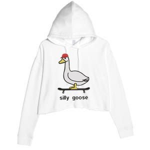 Silly Goose Funny Crop Fleece Hoodie