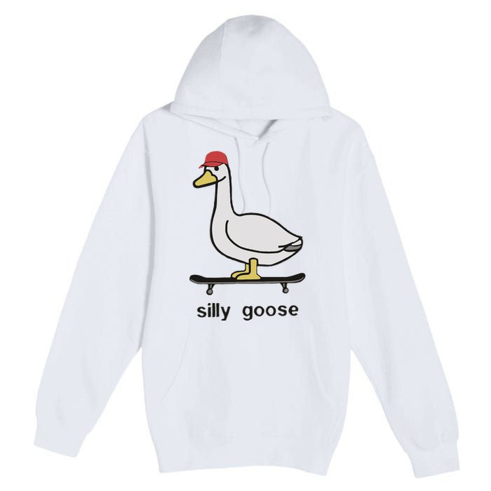 Silly Goose Funny Premium Pullover Hoodie