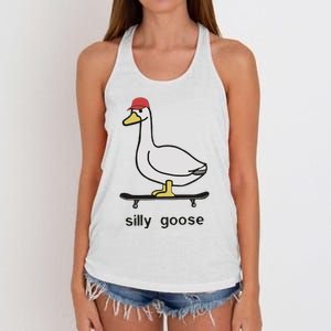 Silly Goose Funny Women's Knotted Racerback Tank