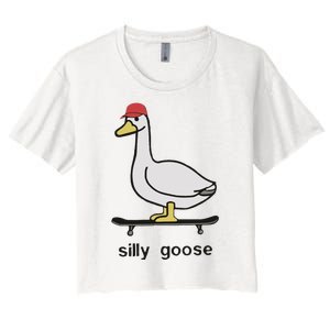 Silly Goose Funny Women's Crop Top Tee