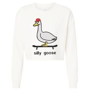 Silly Goose Funny Cropped Pullover Crew