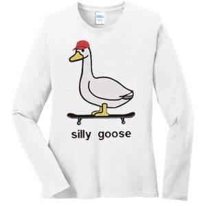 Silly Goose Funny Ladies Long Sleeve Shirt