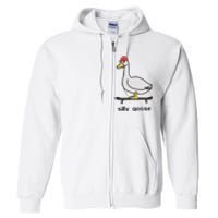 Silly Goose Funny Full Zip Hoodie