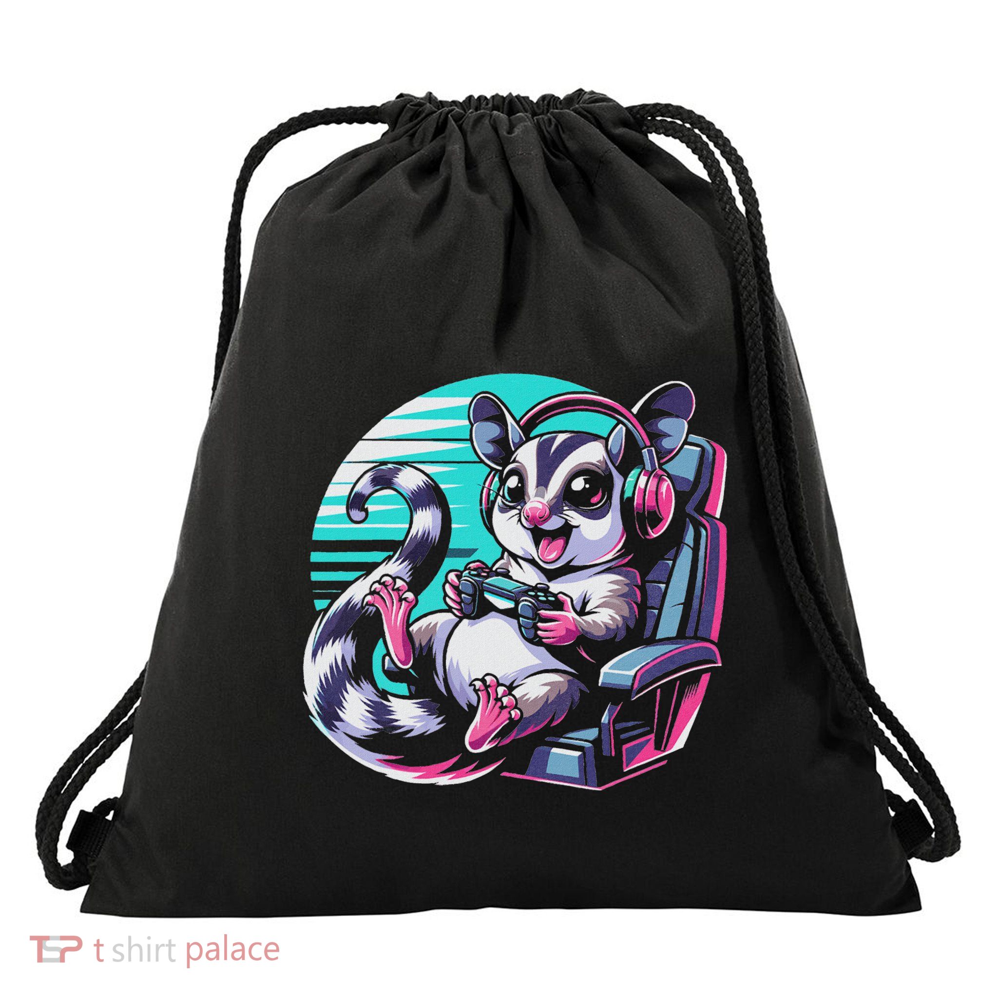 Sugar Glider Funny Sugar Glider Video Games Lover Drawstring Bag