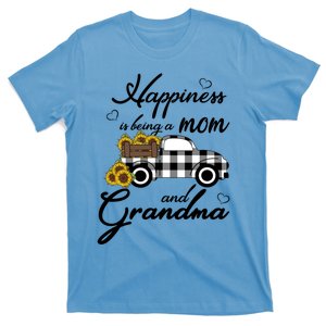 Sunflower Grandma Funny Gift Happiness Is Being A Mom And Grandma Cool Gift T-Shirt