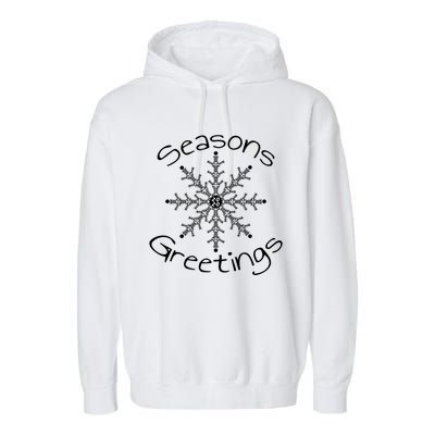 Seasons Greetings F Word Snowflake Dasign Gift Garment-Dyed Fleece Hoodie