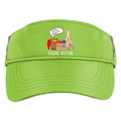 Seasons Greetings Funny Christmas Humor Holiday Food Pun Gift Adult Drive Performance Visor