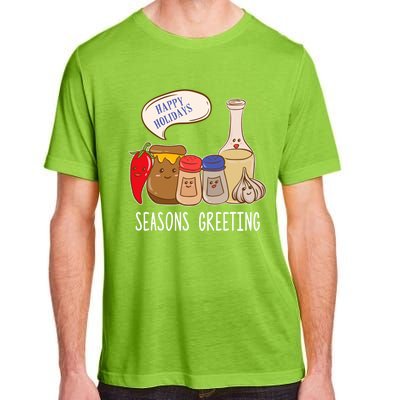 Seasons Greetings Funny Christmas Humor Holiday Food Pun Gift Adult ChromaSoft Performance T-Shirt