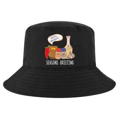 Seasons Greetings Funny Christmas Humor Holiday Food Pun Gift Cool Comfort Performance Bucket Hat