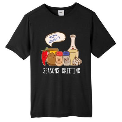 Seasons Greetings Funny Christmas Humor Holiday Food Pun Gift Tall Fusion ChromaSoft Performance T-Shirt