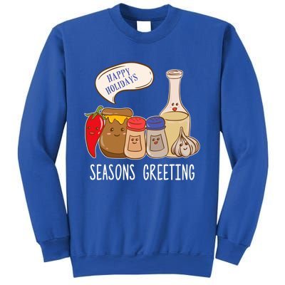 Seasons Greetings Funny Christmas Humor Holiday Food Pun Gift Sweatshirt