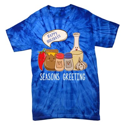 Seasons Greetings Funny Christmas Humor Holiday Food Pun Gift Tie-Dye T-Shirt