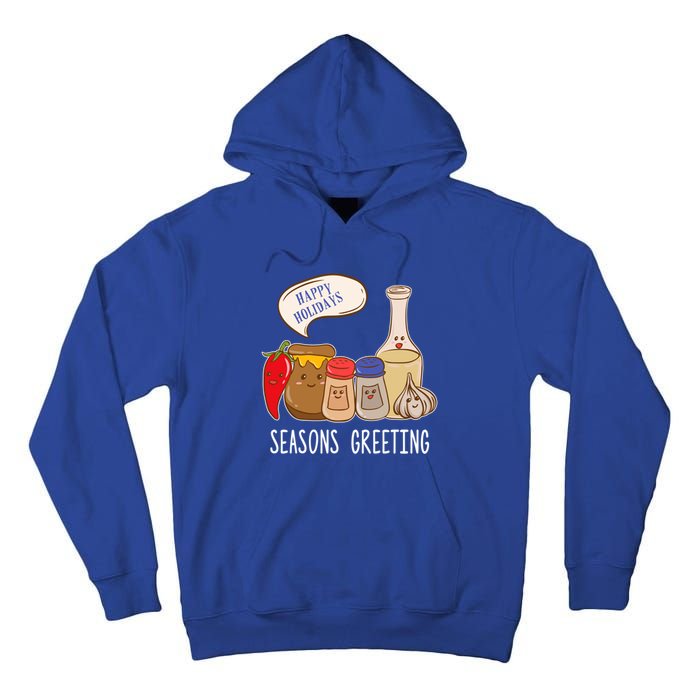 Seasons Greetings Funny Christmas Humor Holiday Food Pun Gift Tall Hoodie