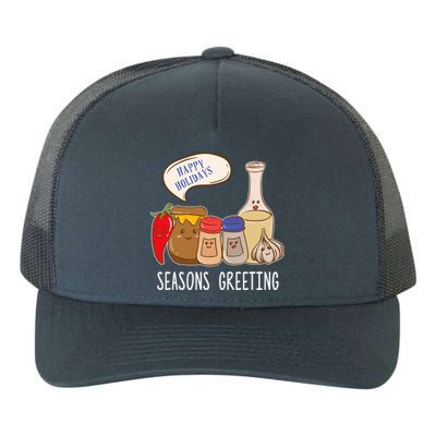 Seasons Greetings Funny Christmas Humor Holiday Food Pun Gift Yupoong Adult 5-Panel Trucker Hat