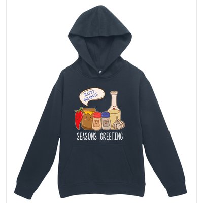 Seasons Greetings Funny Christmas Humor Holiday Food Pun Gift Urban Pullover Hoodie