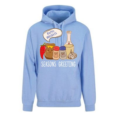 Seasons Greetings Funny Christmas Humor Holiday Food Pun Gift Unisex Surf Hoodie