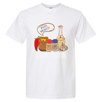 Seasons Greetings Funny Christmas Humor Holiday Food Pun Gift Garment-Dyed Heavyweight T-Shirt