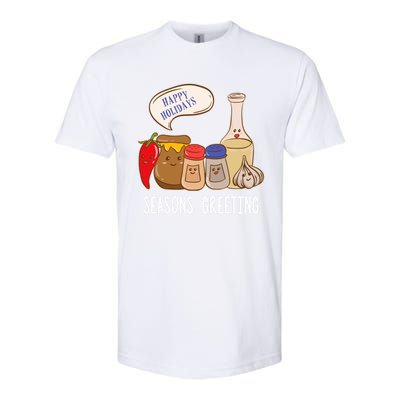 Seasons Greetings Funny Christmas Humor Holiday Food Pun Gift Softstyle CVC T-Shirt