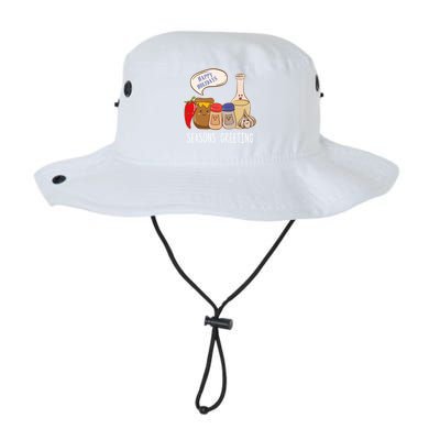 Seasons Greetings Funny Christmas Humor Holiday Food Pun Gift Legacy Cool Fit Booney Bucket Hat