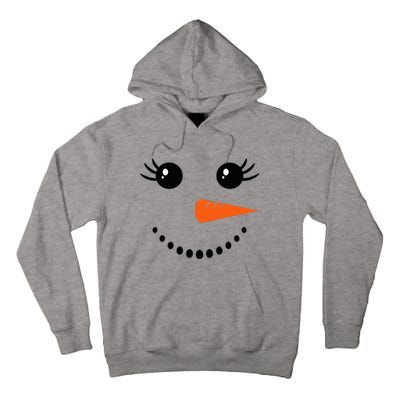 Snowman Girl Face Christmas Winter Tall Hoodie