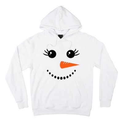 Snowman Girl Face Christmas Winter Hoodie