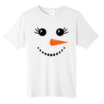 Snowman Girl Face Christmas Winter Tall Fusion ChromaSoft Performance T-Shirt