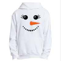 Snowman Girl Face Christmas Winter Urban Pullover Hoodie