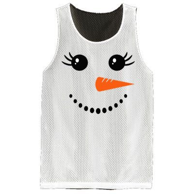 Snowman Girl Face Christmas Winter Mesh Reversible Basketball Jersey Tank