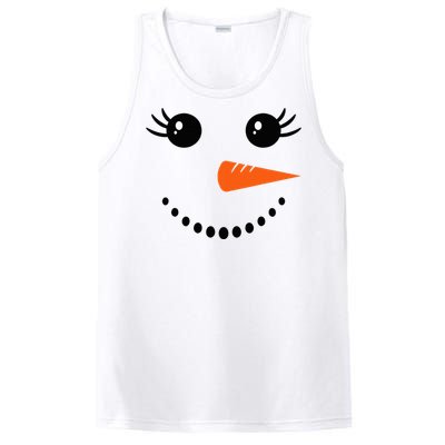 Snowman Girl Face Christmas Winter PosiCharge Competitor Tank