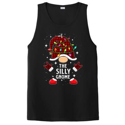 Silly Gnome Family Buffalo Plaid Christmas Light Pajama Gift PosiCharge Competitor Tank