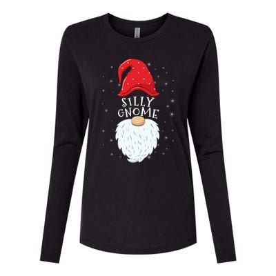 Silly Gnome Funny Matching Family Group Christmas Cute Gift Womens Cotton Relaxed Long Sleeve T-Shirt